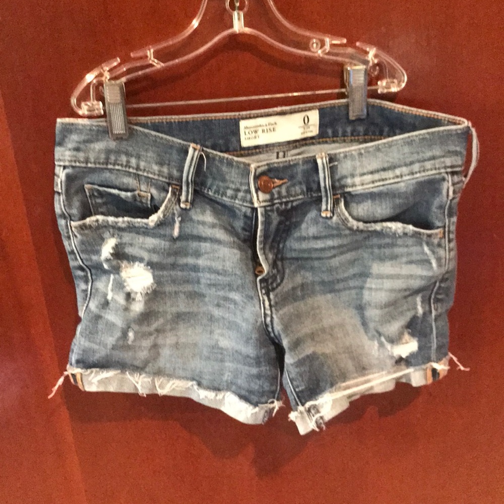 Abercrombie and Fitch low rise jean shorts